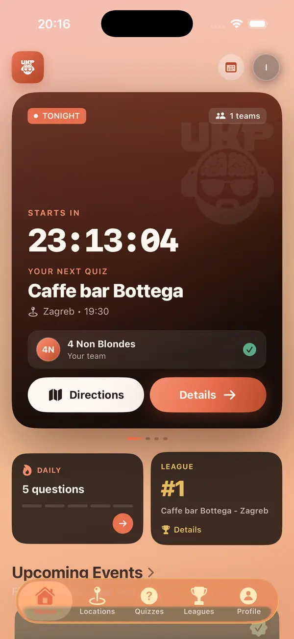 Urbana kviz priča, tonight's quiz and your team